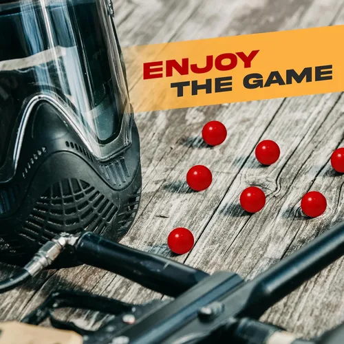 Vista 7 de Bolas de paintball rojas calibre 43 para pistolas de paintball Umarex T4E relleno rojo sangre