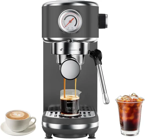 Vista 10 de atatix Máquina de café expreso con espumador de leche, cafetera de espresso a presión de 20 bares, con tanque extraíble de 44 onzas, cafetera