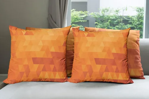 Vista 54 de Ambesonne Paquete de 4 fundas de cojín navideñas con cinta, ilustración de imagen de deseos navideños, impresión digital moderna de doble cara, 16