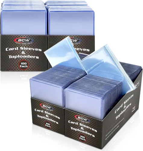 Vista 8 de BCW Combo de fundas para tarjetas y cargadores superiores, estándar de 20