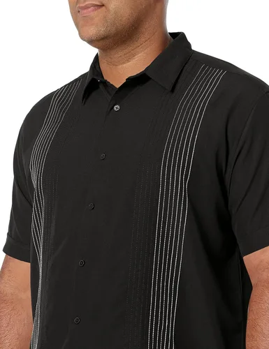 Vista 3 de Cubavera Camisa Dobby de manga corta con botones para hombre (talla S - 5X grande y alto)