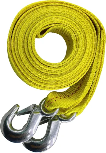 Vista 7 de HFS (R) Correa de remolque resistente con ganchos Capacidad de 10,000 libras Correa de poliéster tejida Recuperación de camiones HD, remolque