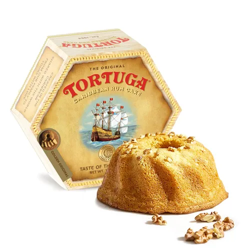 TORTUGA Caribbean Original - Pastel de ron con nueces, pasteles de ron de 4 onzas (paquete de 4) – El regalo gourmet perfecto para cestas de regalo
