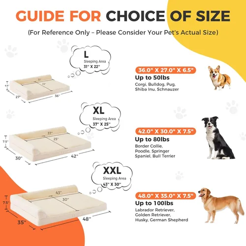 Vista 5 de Cama para perros de tamaño grande, cama ortopédica para perros grandes, cama impermeable para mascotas con funda extraíble lavable, sofá