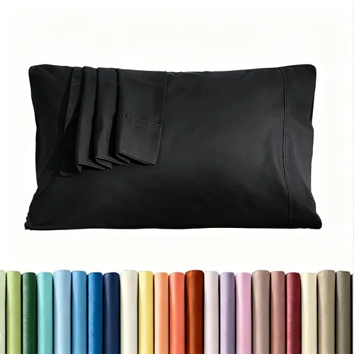 Vista 11 de Juego de 2 fundas de almohada tamaño Queen, color rosa, cierre de sobre, fácil ajuste, tela suave y transpirable, lavable a máquina para todas