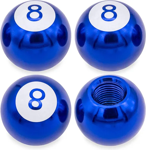 Vista 13 de 4 tapas de vástago de válvula de neumático estilo piscina 8 bolas, cubiertas universales de núcleo de cobre a prueba de polvo para automóviles, SUV