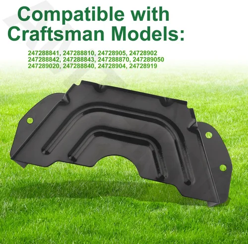 Vista 7 de 783-06424A-0637 - Cubierta de cinturón de cubierta negra compatible con MTD/Craftsman/Troy-Bilt/Husky cortacésped de 42 pulgadas y 46 pulgadas