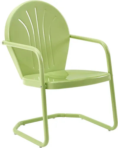 Vista 16 de Crosley Furniture CO1001A-AQ Griffith - Silla retro de exterior, de metal