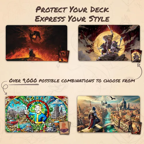 Vista 7 de Swamp Mana Scenery (cosido) – Tapete de juego MTG – Compatible con Magic The Gathering Playmat – Play MTG, YuGiOh, TCG – Diseños artísticos
