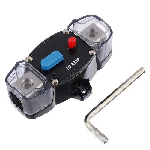 Vista 10 de Interruptor de circuito de recuperación automática de 50A 12-48 voltios CC con botón de reinicio manual para automotriz, RV, marino, barco (50Amp)