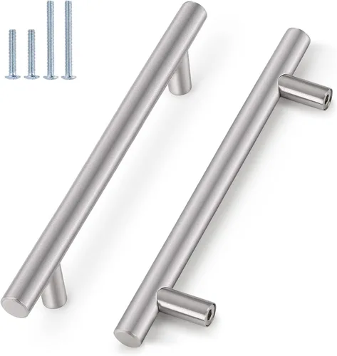 Vista 63 de Probrico Paquete de 5 tiradores de barra negra de centro a centro de 2-1/2 pulgadas, tiradores de cajón de 2 1/2 pulgadas, accesorios modernos