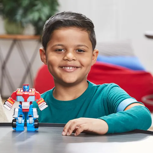 Vista 4 de Transformers Playskool Heroes Rescue Bots Academy Team Optimus Prime, 4.5-Inch Action Figure, Kids Converting Robot Toy, Ages 3+ (Yaxa Exclusive)