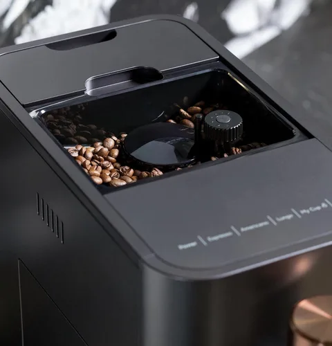 Vista 6 de Café Affetto - Máquina de café espresso automática + espumador de leche, molinillo de granos de espresso integrado y ajustable, preparación de un