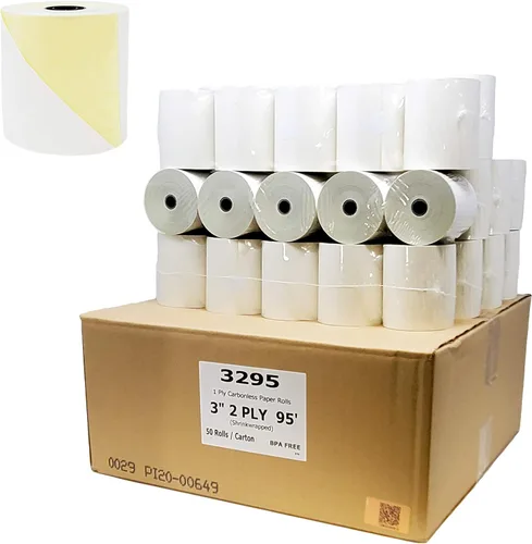 Vista 39 de (200 rollos) 2 1/4 pulgadas x 50 pies - Rollos de papel térmico para recibo de 55 GSM, papel alemán de calidad premium, se adapta a todos