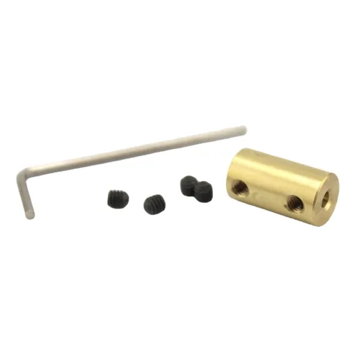 Vista 4 de Acoplamiento rígido Acoplador de eje de conexión de latón Acoplador de eje de latón para RC Airplane Boat Moto Connector Coupler