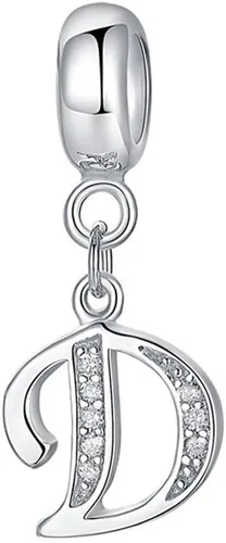 Vista 10 de Abalorio de letra inicial A-Z, dije de cristal del alfabeto, abalorio de aniversario para pulsera Pandora