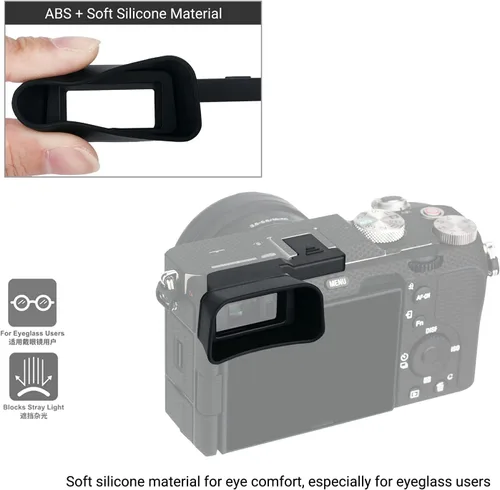 Vista 4 de Visor de cámara de silicona suave para Sony A7C Alpha 7C (ILCE7CL/S) Protector de copa ocular (no compatible con A7C II, A7CR)