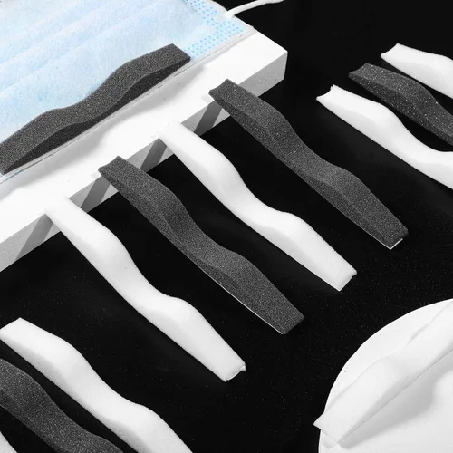 Vista 2 de Bbto - 50 almohadillas de esponja antivaho para puente nasal, almohadillas Sello de cojín de microfibra, protección suave para gafas, almohadillas