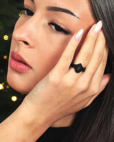 Vista 12 de Rinfit - Anillos de silicona para mujer - Anillo de compromiso en forma de pera de silicona - Alianzas de boda de goma para mujer - Diseño patentado