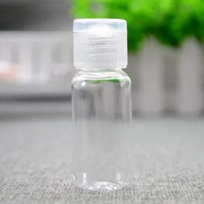 Vista 3 de Botella de muestra de plástico vacía de 0.5 fl oz con tapa abatible Vial Vial Jar Pot Container