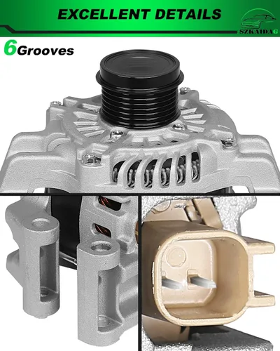 Vista 48 de Alternador de 4.0L para: Ford Explorer 2002 2003 2004, Explorer Sport Trac 2001-2004 para: Mercury Mountaineer 2001-2004, polea de 6 ranuras de 12V