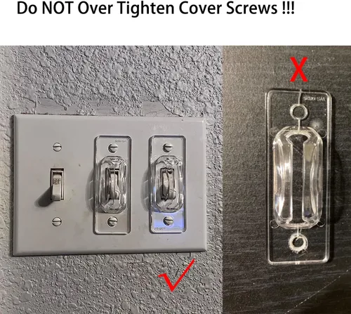 Vista 6 de Protector de interruptor de luz, paquete de 6, bloqueo de interruptor de luz transparente, protector de cubierta de interruptor de luz a prueba
