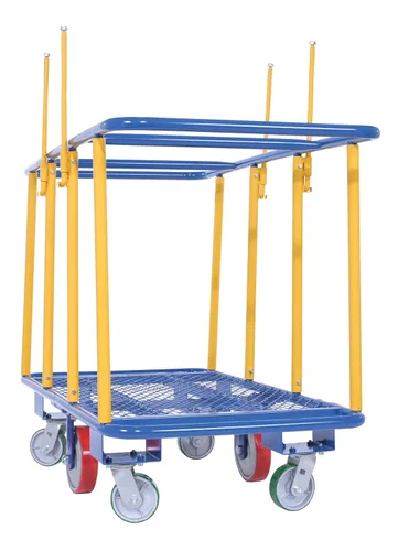 Vista 5 de Vestil PANEL-H - Carro de acero para paneles horizontales, 63-1/2 pulgadas x 32-1/16 pulgadas x 51-3/8 pulgadas, 2000 libras de capacidad