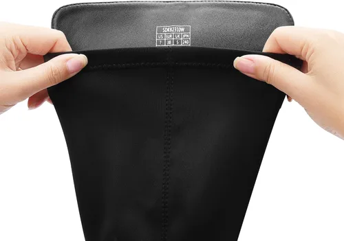 Vista 3 de DREAM PAIRS Botas altas hasta la rodilla para mujer, cómodas botas elásticas con plataforma y punta redonda para mujer