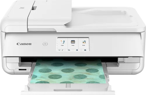 Canon PIXMA TS9521C Impresora fotográfica de inyección de tinta inalámbrica todo en uno para manualidades, blanco - Imprimir Escanear Copiar -