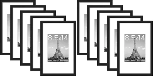 Vista 11 de upsimples Portarretratos de 8 x 8 pulgadas, marcos de pared para galería Negro