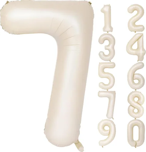 Vista 124 de Globos gigantes de números negros de 40 pulgadas, globos de aluminio de Mylar con helio para cumpleaños, globo número 0 para decoración de fiestas