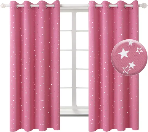 Vista 31 de BGment Cortinas cortas para ventanas, cortinas opacas pequeñas de 45 pulgadas para dormitorio, cortinas de oscurecimiento de habitación