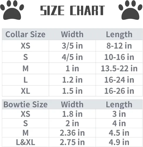 Vista 6 de Lionet Paws Collar de perro con pajarita, cómodo collar de seda para perro con pajarita desmontable para cachorros y gatos, cuello de 8 a 12 pulgadas