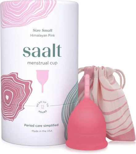 Vista 11 de Saalt Copa menstrual – Copa menstrual reutilizable – Hecha para una protección cómoda y libre de fugas hasta 12 horas – Sin BPA y látex – Incluye