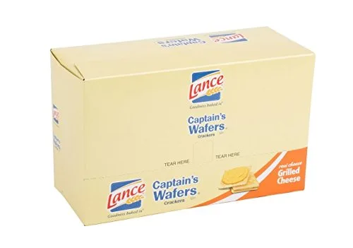 Lance Captain's Wafers - Galletas de sándwich de queso a la parrilla [20 unidades de Caddy]