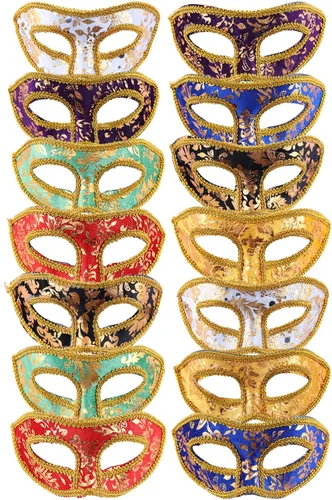 Youthful 14 máscaras retro unisex, máscaras de media cara, máscaras para fiesta, máscaras venecianas vintage, máscaras de baile de graduación,