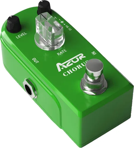 Vista 17 de AZOR AP-302 - Pedal de efecto de guitarra de distorsión, 3 modos, natural, apretado, clásico para guitarra eléctrica, True Bypass Distorsión negra