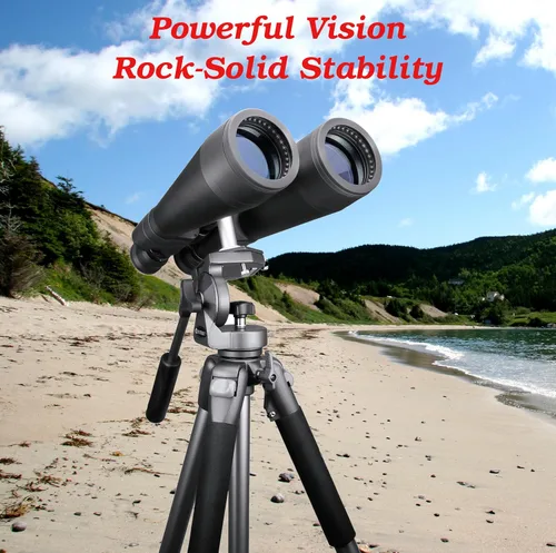 Vista 4 de Barska 30x80mm X-Trail Binoculars with Tripod Mount – Powerful Long Range BAK4 Porro Prism, Multi-Coated Optics, Wide Angle, Rubber Armor, for