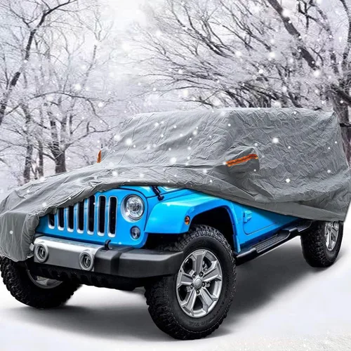 Vista 8 de Big Ant Funda de automóvil para Wrangler CJ, YJ, TJ y JK de 4 puertas, protección para todo tipo de clima, cubierta impermeable para SUV, ajuste
