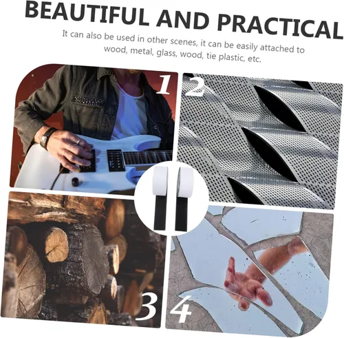 Vista 8 de Pegatinas de pedal de efector, cinta de pedal de guitarra, cinta de pedal de guitarra, sujetadores de efectos de guitarra metálica, accesorios