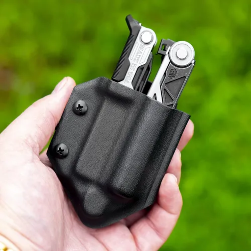 Vista 3 de Clip & Carry Kydex Funda multiherramienta para Gerber Center-Drive con soporte de sidecar opcional ~ Fabricado en Estados Unidos