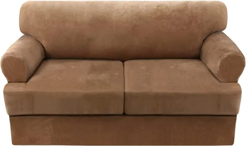 Vista 68 de H.VERSAILTEX Funda para sofá de 2 piezas, fundas para sillón con cojines en forma de T, funda para sofá de terciopelo grueso, protector de muebles