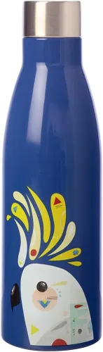 Vista 12 de Maxwell and Williams Pete Cromer - Botella de agua aislada con diseño de Kingfisher Azure, acero inoxidable sin BPA, verde azulado, 16.9 fl oz