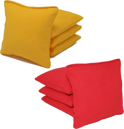 Vista 22 de Bolsas de cornhole con regulación ACA de Donkey Sports (personalizable) Juego de 8. Relleno de maíz.