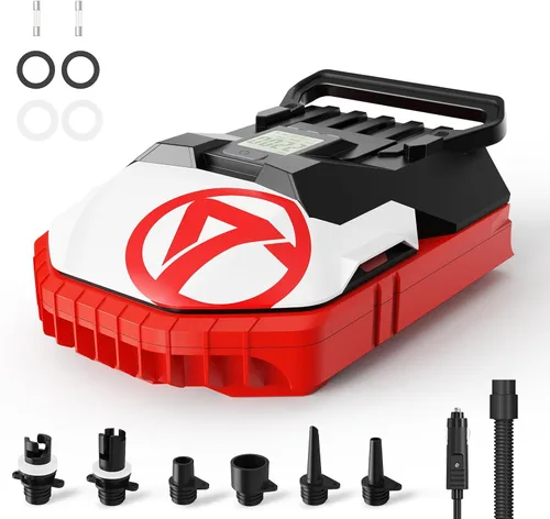 GICLE Paddle Board Pump Electric, 12V DC Car Pump for Inflatable SUP with Dual Stage Fast Inflation & Auto-Off, Portable Air Pump for Boat, Kayak,