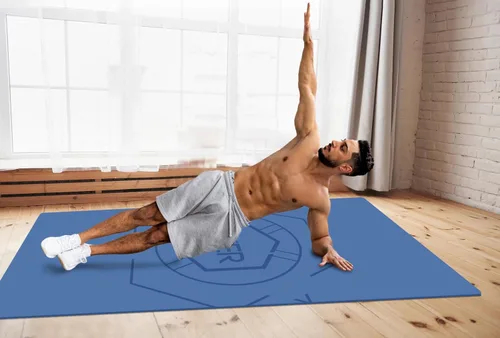 Vista 7 de nuveti Large Exercise Mat (6'x 3'), Extra Wide Workout Mat for Men and Women, Yoga Mat Thick 1/2 1/4 Exercise Mats Non-Slip, Non-Toxic, Large