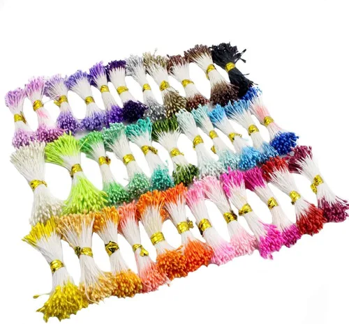 900 unids/lote Multicolor DIY perla flor estambres Pistil 0.039 in estambre floral (color 1)