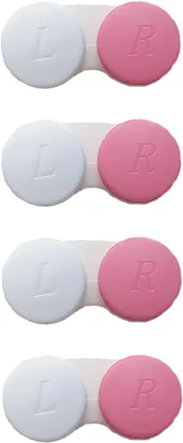 Vista 12 de Paquete de 4 Estuches para Lentes de Contacto a Granel Caja Contenedor de Remojo y Almacenamiento (Negro)