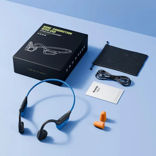Vista 8 de Auriculares de conducción ósea, auriculares inalámbricos Bluetooth 5.4 de oreja abierta, con micrófono, tiempo de reproducción de 15 horas Negro