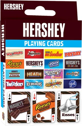 MasterPieces Cartas de juego con licencia oficial de Hershey - Baraja de 54 cartas para adultos